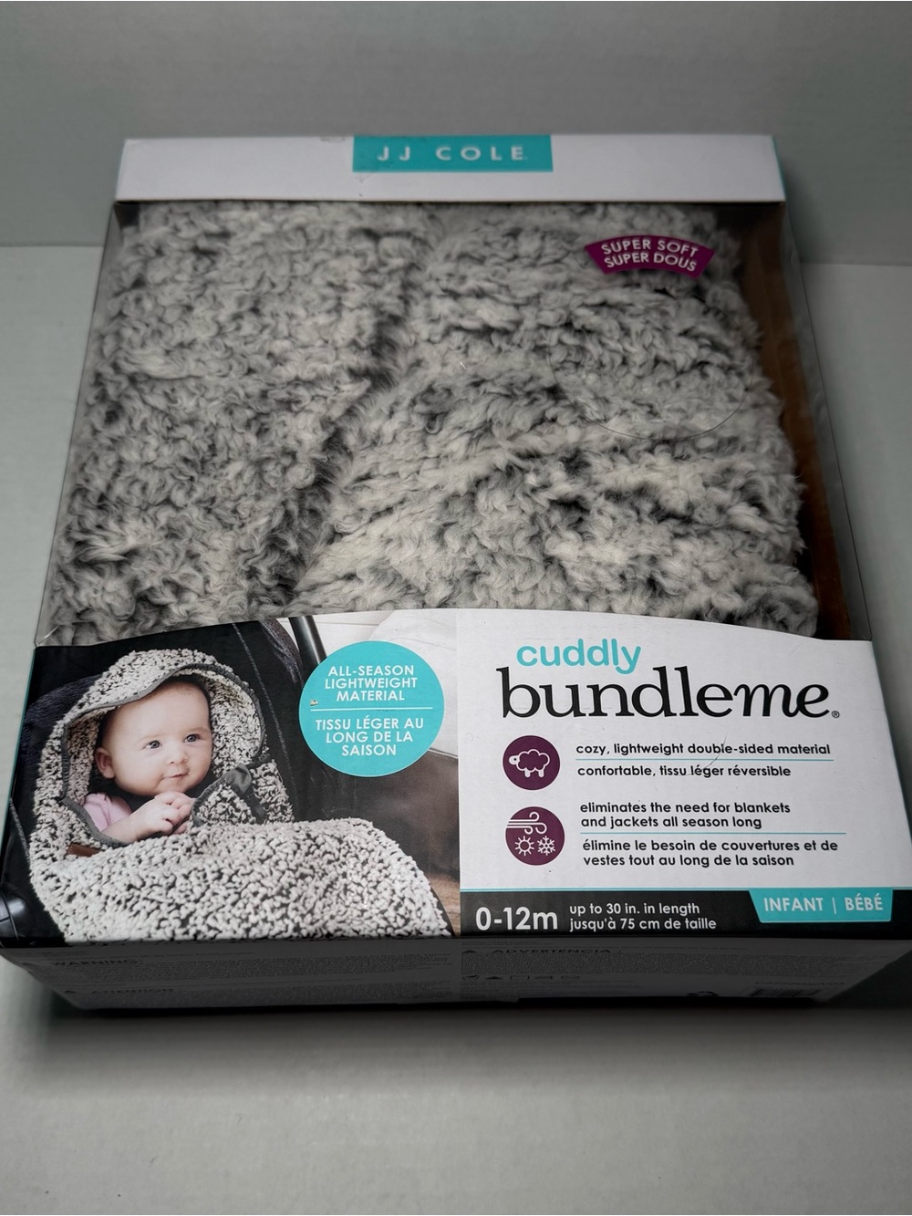 JJ Cole Cuddly Bundleme Super Soft Snuggly Car Seat Cover